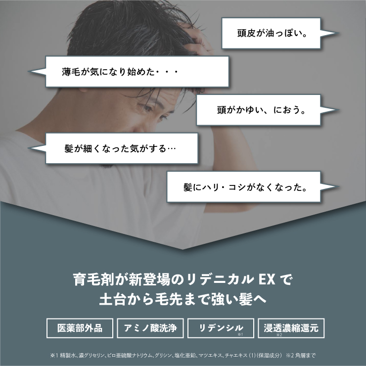 リデニカルEX ヘア＆スカルプコンディショナー(男性用