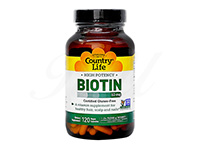 ハイポテンシービオチン10mg (High Potency Biotin) 【カントリーライフ社製】