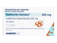 [メトグルコジェネリック]メトホルミン・サンド(Metformin・Sandoz)500mg