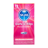 [SKINS]プレミアム コンドーム(ドット＆リブ)