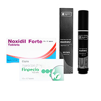 フィンペシア1mg(100錠1箱)+ノキシジル10mg(100錠1箱)+リグロースラボ ヘアウィズ タッチアップヘアカラー・ブラウン(20ml1本)