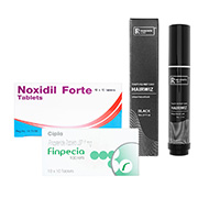 フィンペシア1mg(100錠1箱)+ノキシジル10mg(100錠1箱)+リグロースラボ ヘアウィズ タッチアップヘアカラー・ブラック(20ml1本)