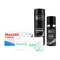 フィンペシア1mg(100錠1箱)+ノキシジル5mg(100錠1箱)+リグロースラボ ヘアウィズ ヘアビルディングファイバー・ライトブラウン(50g1本)+ボリュームコントロールスプレー(80mL1本)