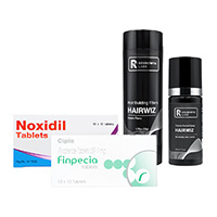 フィンペシア1mg(100錠1箱)+ノキシジル5mg(100錠1箱)+リグロースラボ ヘアウィズ ヘアビルディングファイバー・ナチュラルブラック(50g1本)+ボリュームコントロールスプレー(80mL1本)