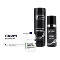 フィナロイド1mg100錠+ミノキシジル5mg100錠1箱+リグロースラボ ヘアウィズ ヘアビルディングファイバー(ライトブラウン)50g 1本+ボリュームコントロールスプレー80mL 1本