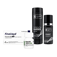 フィナロイド1mg100錠+ミノキシジル5mg100錠1箱+リグロースラボ ヘアウィズ ヘアビルディングファイバー(ダークブラウン)50g 1本+ボリュームコントロールスプレー80mL 1本