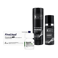 フィナロイド1mg100錠+ミノキシジル5mg100錠1箱+リグロースラボ ヘアウィズ ヘアビルディングファイバー(アッシュグレー)50g 1本+ボリュームコントロールスプレー80mL 1本