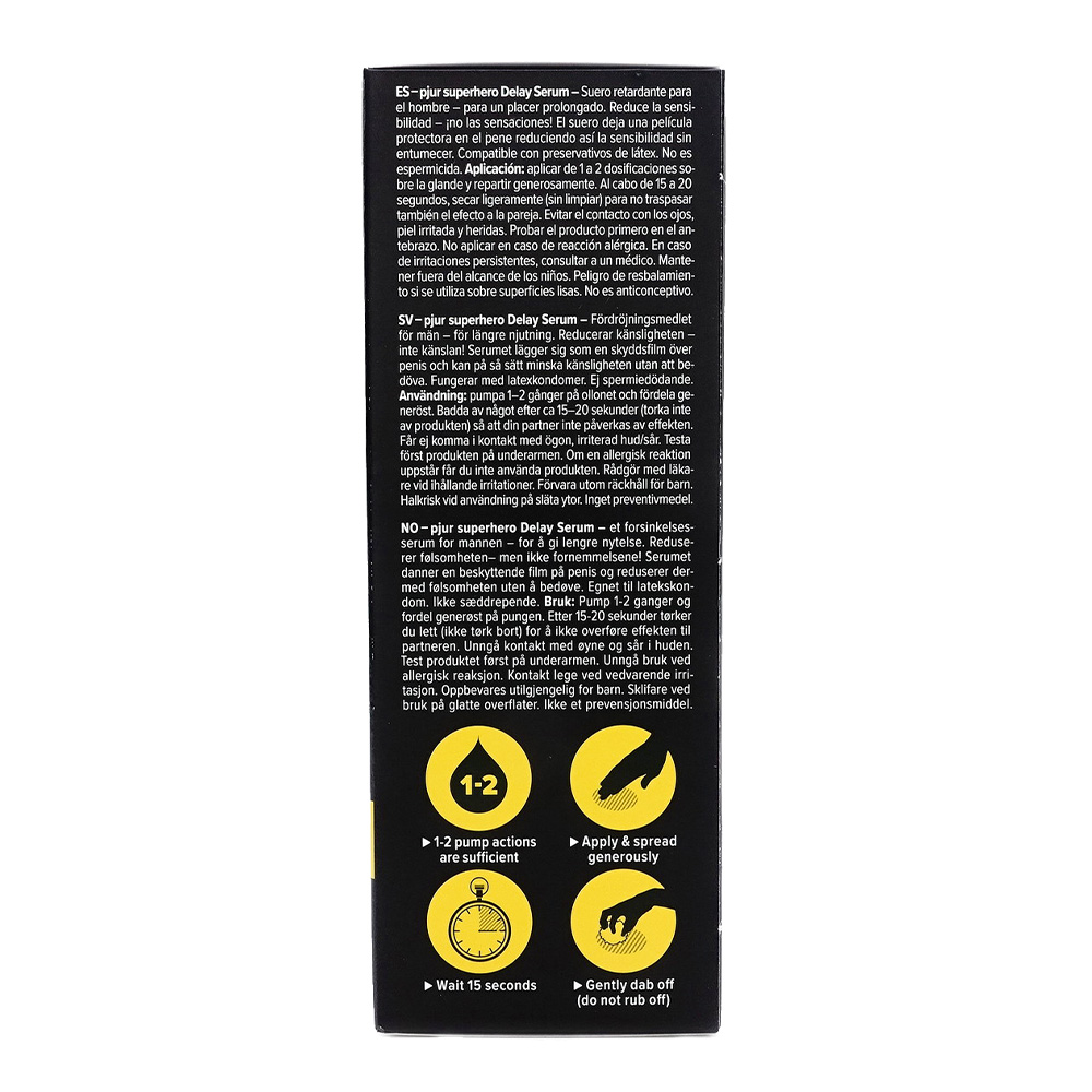 スーパーヒーローディレイセラム[pjur]通販｜早漏防止 | オオサカ堂